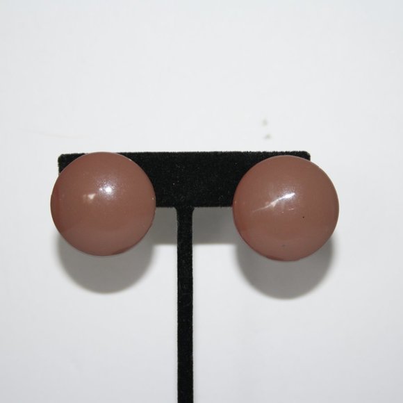 Beautiful light brown vintage post earrings - Picture 5 of 5